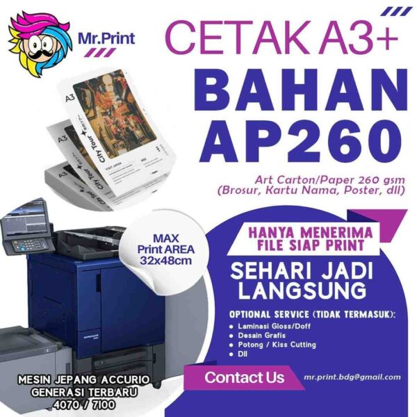 Cetak Kertas AP260 A3+ 32x48cm