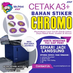 Cetak Sticker Chromo A3+ 32x48cm