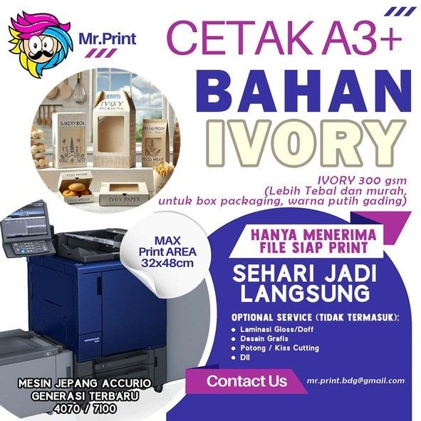 Cetak Kertas IVORY A3+ 32x48cm