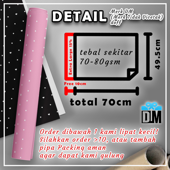 Kertas Kado Polkadot With Love - Gambar 2