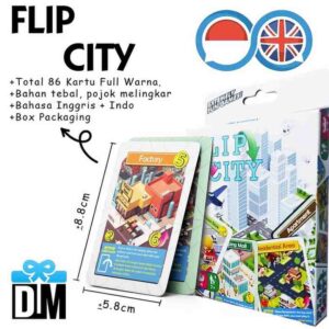 Mainan Kartu Flip city Kota- Flip City