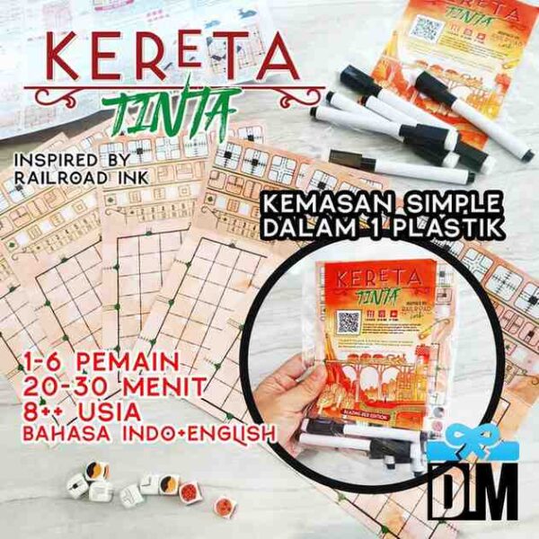 Mainan Kartu Kereta Tinta