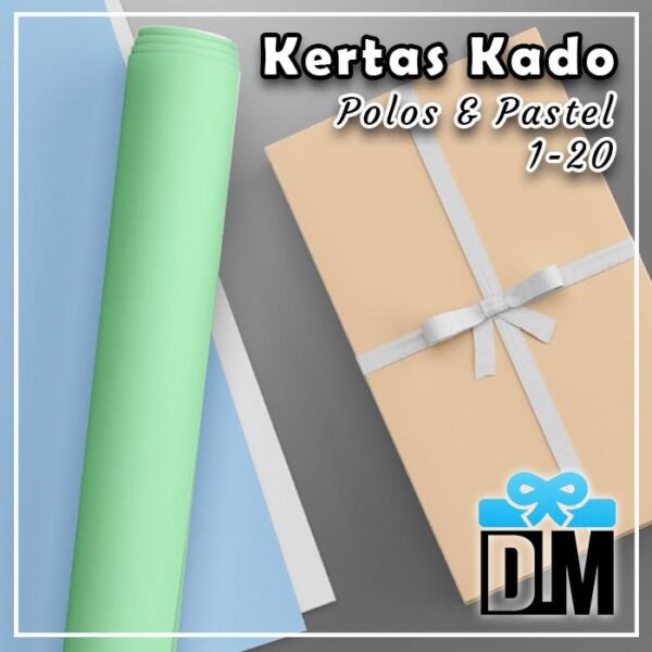 Kertas Kado Pastel Warna Polos Simple Aesthetic