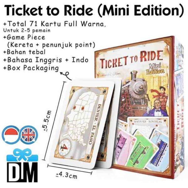 Mainan Kartu Ticket to Ride