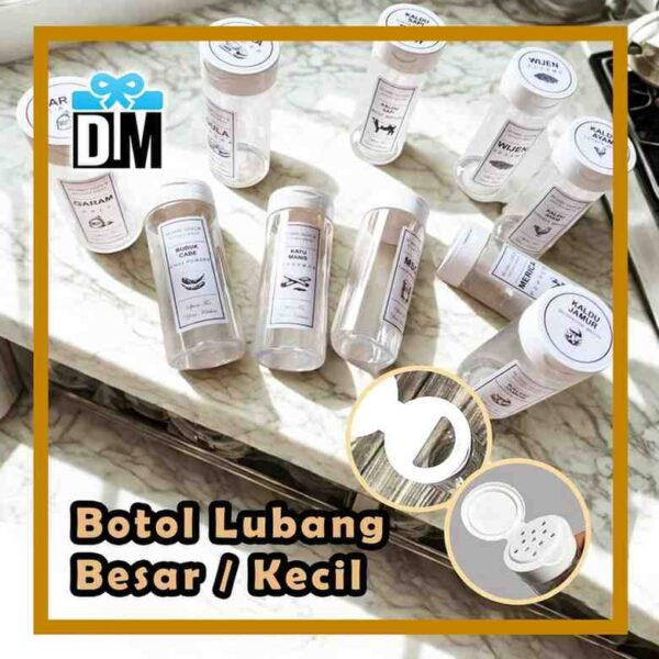 Botol Bumbu boncabe lubang besar kecil