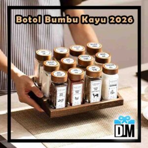 Botol Bumbu Kayu Kaca Sticker 120ml 2026