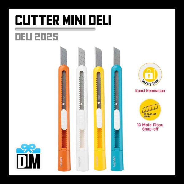 Cutter DELI Kecil 9mm 2025