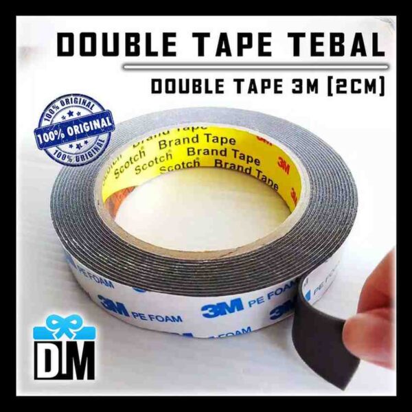 Double Tape 3M Busa Hitam