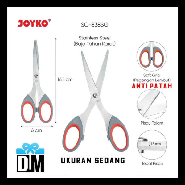 Gunting Ukuran Sedang Joyko SC-838SG