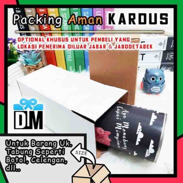Packing Aman Kardus Ukuran Kecil Seukuran Celengan / Botol