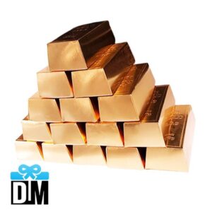 Paper Box Emas 1000g Kotak Kado Bentuk Mas Palsu