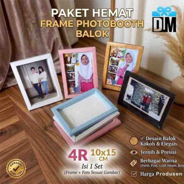 Frame Photobooth 4R Balok Bingkai Kertas 4R 15 x 10cm