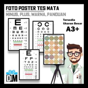 Poster Tes Mata Buta Warna Ishihara Snellen