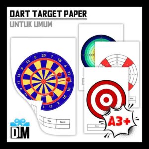 Poster Dart Target Sasaran Tembak