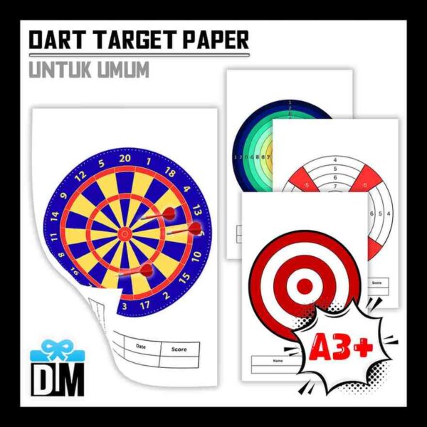 Poster Dart Target Sasaran Tembak
