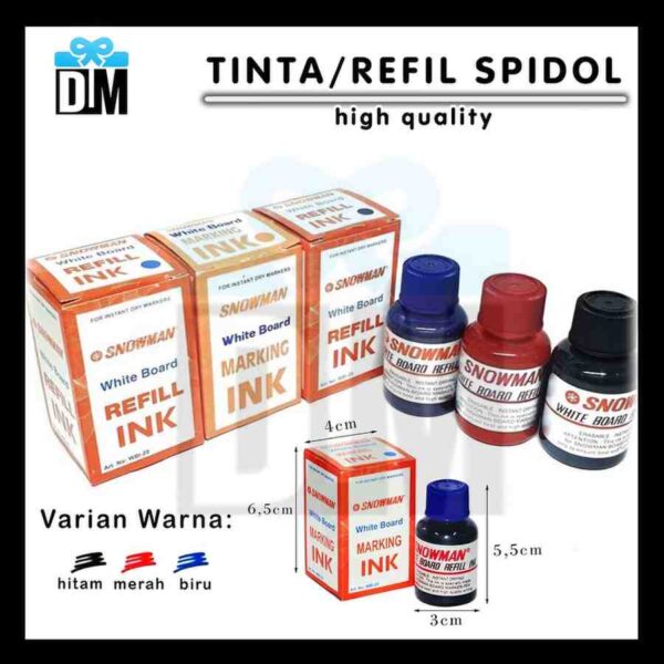 Refill Spidol Tinta Isi Ulang Spidol Whiteboard Snowman WBI-20