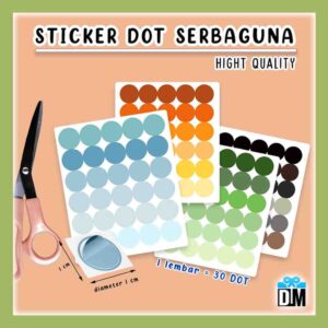 Sticker Dot Stiker Bulat Warna Pastel