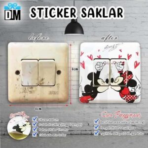 Sticker Saklar Lampu Motif Kartun