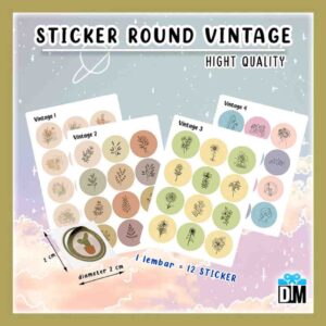 Sticker Vintage Round Sticker
