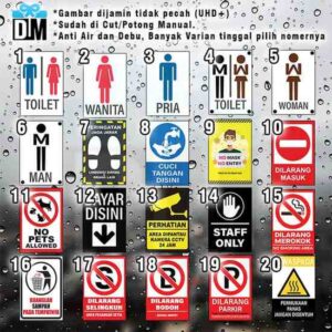 Sticker Peringatan Ukuran Kecil 8 x 12 cm