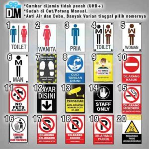 Sticker Peringatan Ukuran SEDANG