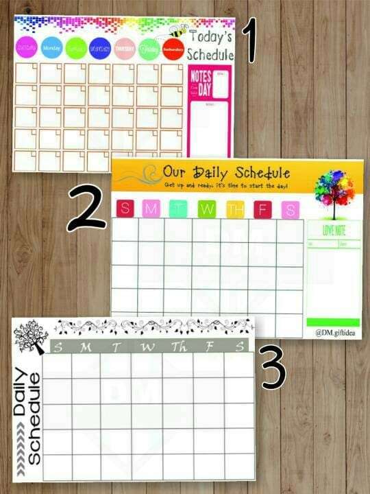 Schedule Board Art Papan Jadwal Berseni