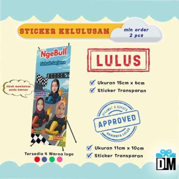 Sticker Kelulusan Approved Wisuda