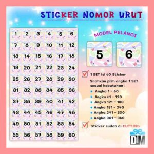 Sticker Nomor Urut Target Menabung Saving