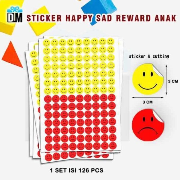 Sticker Happy Sad Senang Sedih Reward Chart Kids