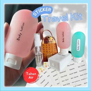 Label Sticker Travel Kit Skincare Kosmetik