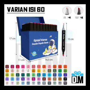 Tas Spidol set 60 Warna