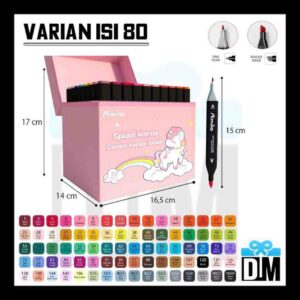 Tas Spidol set 80 Warna