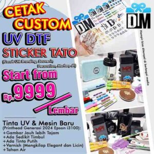 Cetak Custom UV DTF Lembaran