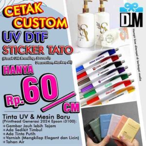 Cetak Custom UV DTF Panjang = Harga Beli Bagi 1740